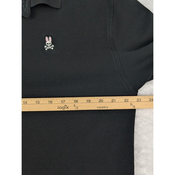 Psycho Bunny Polo Shirt Mens 9‎ (3XL) Black Short Sleeve 100% Pima Cotton - Picture 6 of 10
